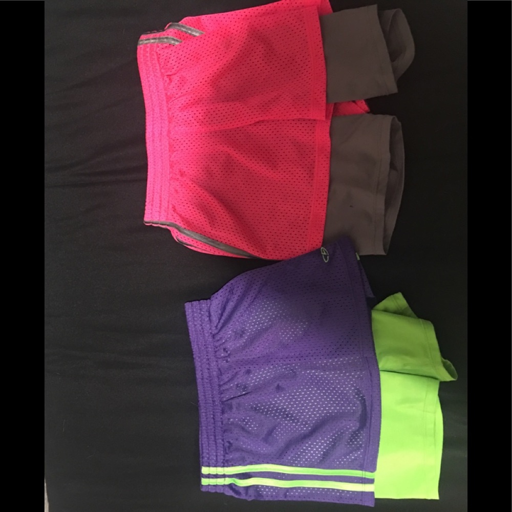 Pink and purple shorts size large work out